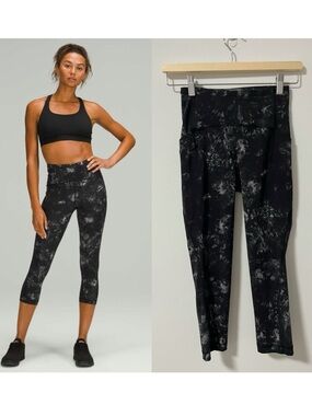 Lululemon Leggings Swift Speed High Rise Crop 21" with Pockets Aquila Black